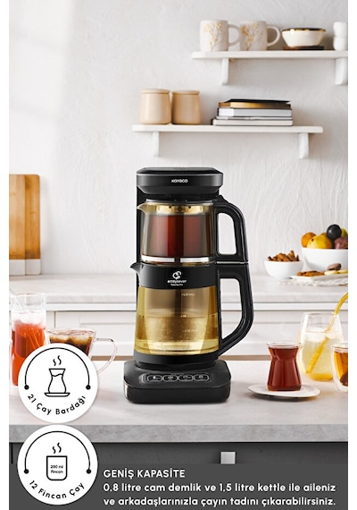 Karaca Robotea Pro Connect 4 In 1 Konuşan Cam Çay Makinesi