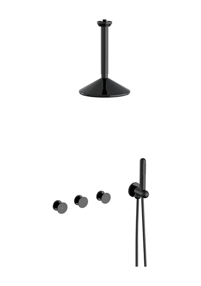 VitrA Liquid Ankastre Duş Seti Parlak Siyah A4277739 Siyah