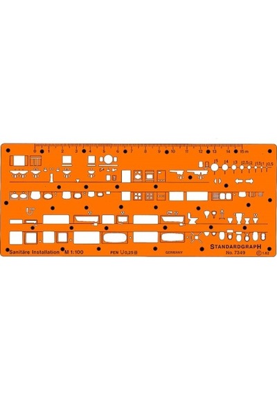 Standardgraph Tesisat Şablonu 1/100 No 7349
