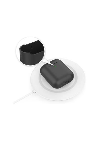 Apple Uyumlu AirPods Kılıf Silikon Tpu Malzeme 1 2 Nesil Pt02 f Bebe Mavi