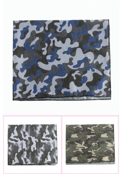 Asker Desenli Keten Bandana 50 50