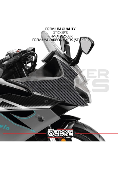 Cfmoto 250sr Sticker Karbon Folyo Kaplama Ön Kafa Yanı