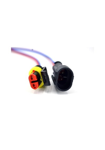 1 Takım 2 Pin Kablolu Süper Seal Elektrik Soketi Su Geçirmez Konnektör