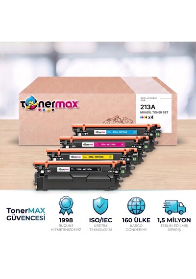 Hp 213a Cmyk Uyumlu Toner Seti - Çipli / Color Laserjet Enterprise 5700 / 6700 / Mfp 5800 / 6800 / W2130a / W2131a / W2132a / W2133a