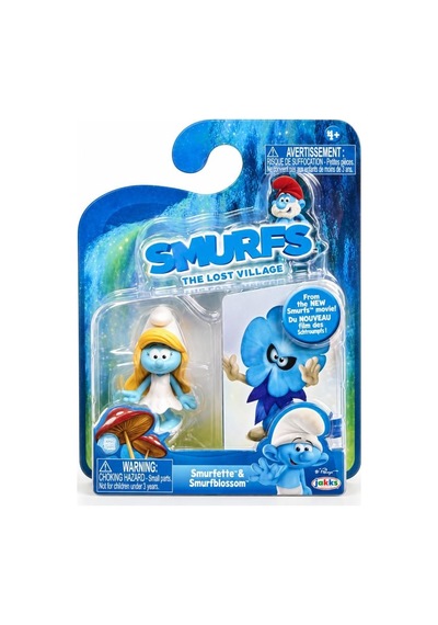 Lisanslı Orjinal Şirinler Kayıp Köy Şirine Ve Smurfblossom 2 Li Eğlenceli Figür Seti