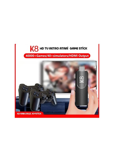 K8 4k Hdmi 10000+ Oyunlu Çift Kol 3d Retro Arcade Oyun Konsolu