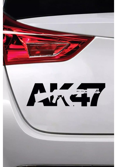 Ak47 Sticker Oto Motor Laptop Duvar Folyo Sticker 25 X 7 Cm