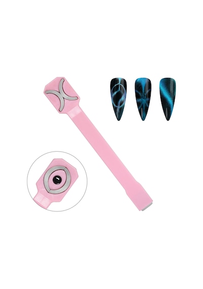 3 Ü 1 Arada Diresel Efektli Pembe Kedi Gözü Kalıcı Oje Mıknatısı Cat Eye Magnet Wdcat03