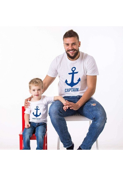 Tshirthane Captain First Mate Baba Oğul Kombini Tshirt Giyim