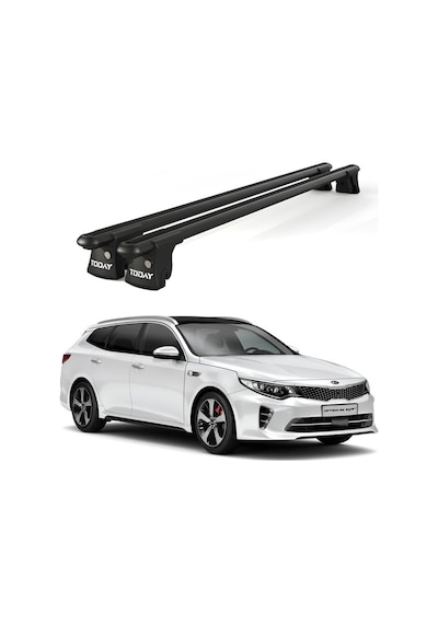 Trio-ıı Kia Optima Kombi 2016 Ve Sonrası Uyumlu Siyah Kilitli Ara Atkı 120cm Port Bagaj Tavan Barı
