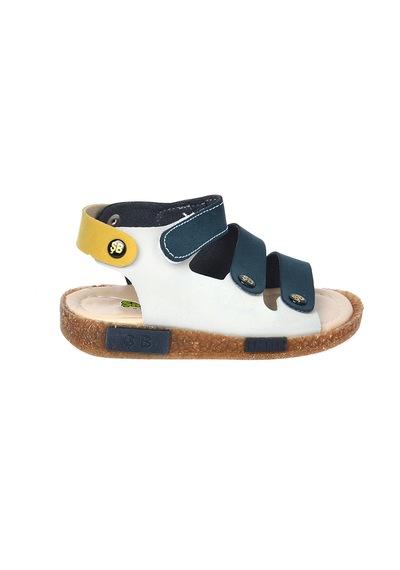Kiko Kids Erkek Çocuk Sandalet Şb 23502508-5816 Lacivert Sarı Gri 001