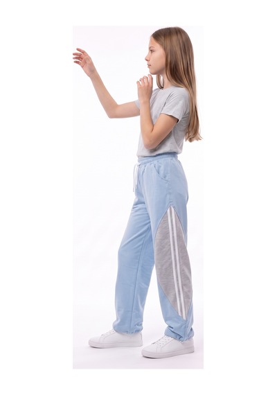 Toontoy Kids Toontoy Kız Çocuk Garnili Paça Stoper Lastikli Eşofman Alt Koyu Mavi