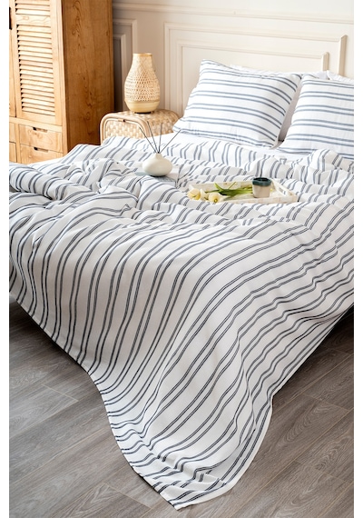 Mios İndigo Çift Kişilik Yatak Örtüsü Seti 220x240 2 Yastık 50x70 5501