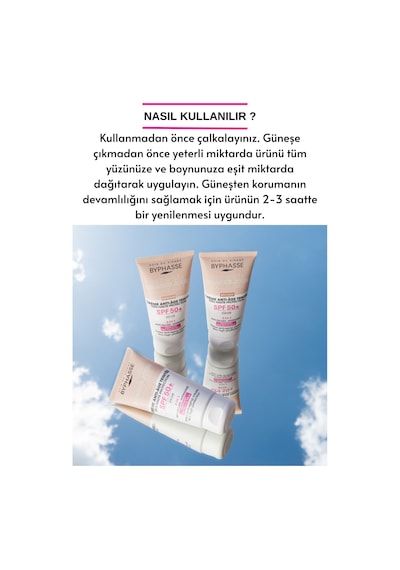 Byphasse  3'ü 1 Arada Renkli Güneş Kremi Bronz SPF50+ 50 ML