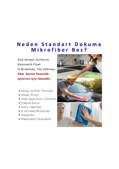 Mikrofiber Bez Seti Paket'te 5 Adet Pembe Renk, 40x40 Cm 160 Gsm Emici Tüylenmez Çabuk Kurur Mikrofiber Temizlik Kurul Genel