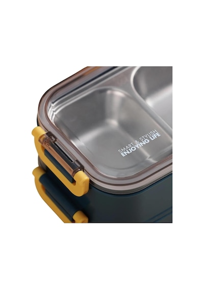 Vagonlife Bento 1400ml Lunchbox 2 Katlı Çelik Sefer Tası Yemek Kutusu Yeşil Diğer