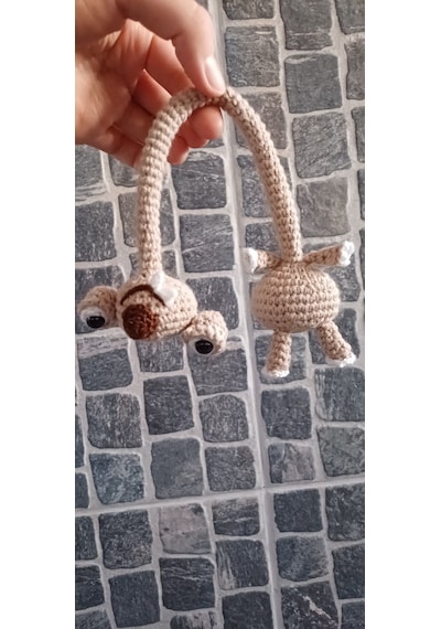 Buz Devri Karakteri Sid Araba Süsü Çanta Charmı Bej