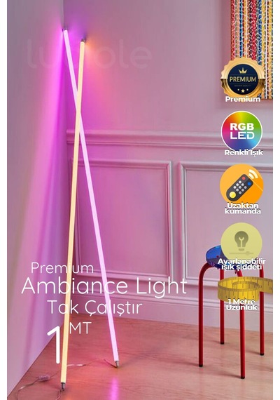 Onerous Rgb Tüp Led Lamba, Uzaktan Kumandalı Onr-819722773 Çok Renkli
