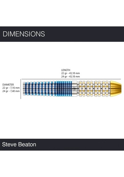 Winmau Steve Beaton Legacy Edition %90 Tungsten Çelik Uçlu Dart Oku