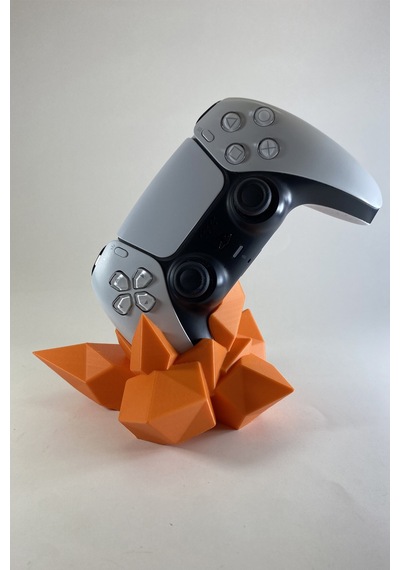 Kazanova Design Ps5 Dualsense Oyun Kolu Kristal Stand Turuncu Controller Tutucu