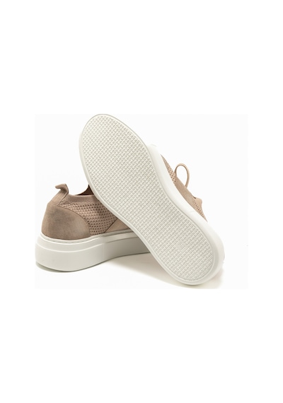 Grey Sneaker Günlük Erkek 23954 Huds Triko Logolu Gri