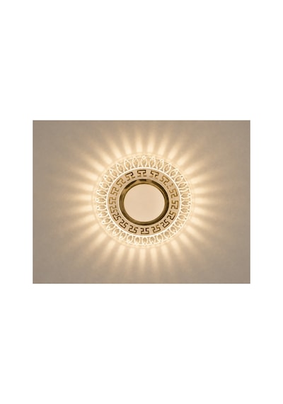 2 Adet Yl65 1757 Flora Led Çerçeveli 4000k + Mavi Yuvarlak Kristal Cam Spot Gu10 Duy Diğer