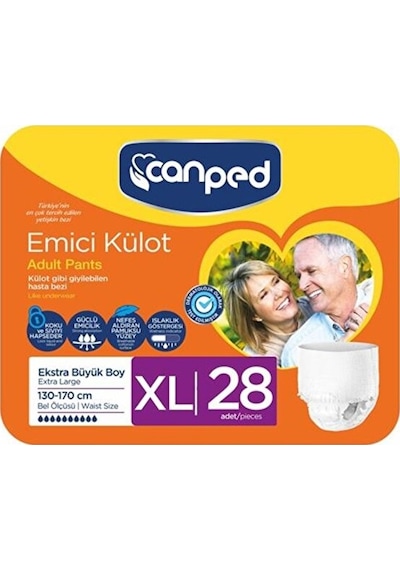 Canped Emici Külot Extra Büyük Boy XL 28 Adet