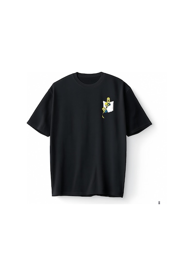 Bumeta Minyon Minion Baskılı Cartoon Graphic Oversize Unisex Tişört T-shirt Siyah