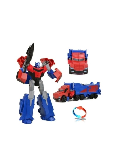 Oyuncak Robota Dönüşen Metal Transformers Robot Bumblebe Ve Optimus Prime Araba 2'li Set 20 Cm Kırmızı