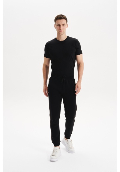 AR-MA Arma Erkek Örme 3 İplik Kumaş Dar Paça Eşofman Altı Regular Fit Lastikli Bel %70 Pamuk %30 Polyester K30174681602 Siyah