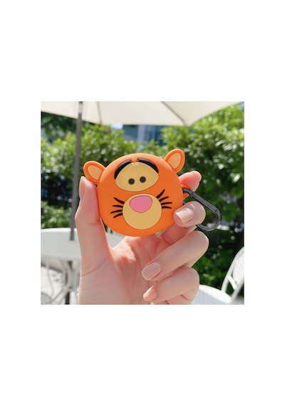 Caseonn Samsung Uyumlu Galaxy Buds Live Kılıf Karakter Figürlü Kaplan Tiggr Sarı - Siyah