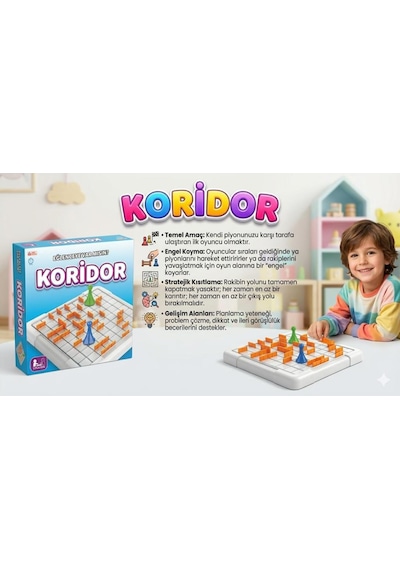 Koridor Zeka Ve Strateji Oyunu - Mantıksal Düşünme Becerisi Geliştirici