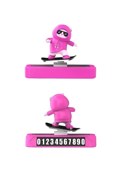 Hareketli Kayan Kaykay Numaratör Pembe -beyaz