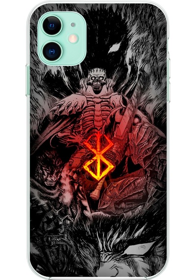 Apple Uyumlu iPhone 11 Şeffaf Kılıf Berserk Tasarımlı 2