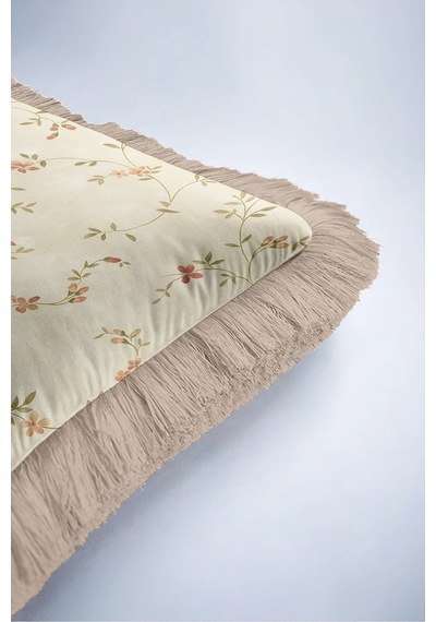 Çiçekli Bahar Dal Saçaklı Yastık Kılıfı - Romantik Floral Krem Yeşil Vizon Püsküllü Kırlent Kılıfı Puslu Kanyon Opal Çiçekli Bahar Dal Saçaklı Yastık Kılıfı - Romantik Floral Krem Yeşil Vizon Püsküllü Kırlent Kılıfı Puslu Kanyon Opal