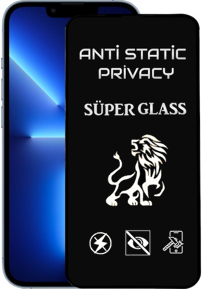 Apple Uyumlu   iPhone 13 Pro Max Tam Kaplayan Anti Statik Hayalet Süper Cam Ekran Koruyucu