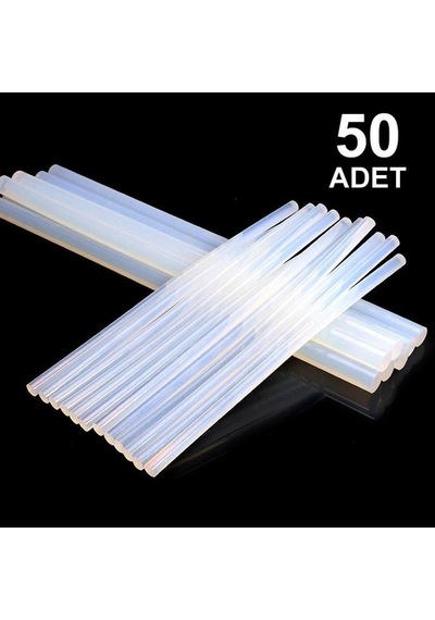 50 Adet, Ince Silikon, Sıcak Silikon, 7 Mm, Şeffaf Mum Silikon,