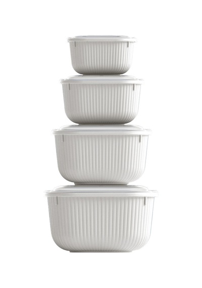 Sızdırmaz Saklama Kabı Seti 600/1100/1800/3000 Ml Kare Şeffaf