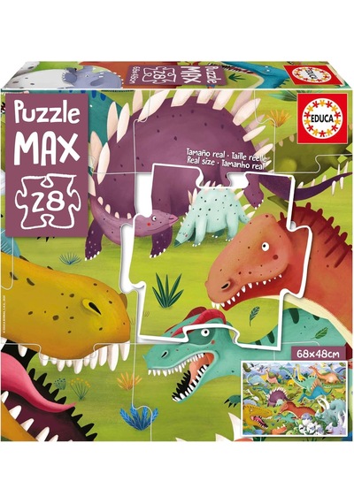 Educa Puzzle Maxi Dinozorlar 28 Parça Çocuk Puzzle 68 X 48 Cm - 3+ Yaş