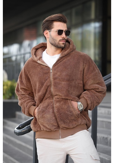 Madmext Kahverengi Peluş Over Fit Kapüşonlu Fermuarlı Erkek Sweatshirt 6049 Kahverengi Madmext Kahverengi Peluş Over Fit Kapüşonlu Fermuarlı Erkek Sweatshirt 6049 Kahverengi