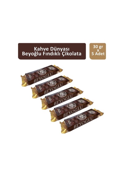 Kahve Dünyası Beyoğlu Sütlü Fındıklı Çikolata 5 x 30 G