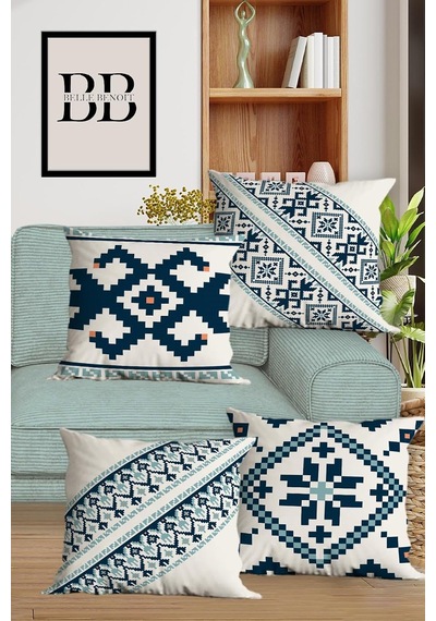 Modern Tasarım Çift Tarafı 3d Dijital Baskılı Dekoratif 4'lü Koltuk Kırlent Kılıfı Ve 140x40 Amerikan Runner S Diğer