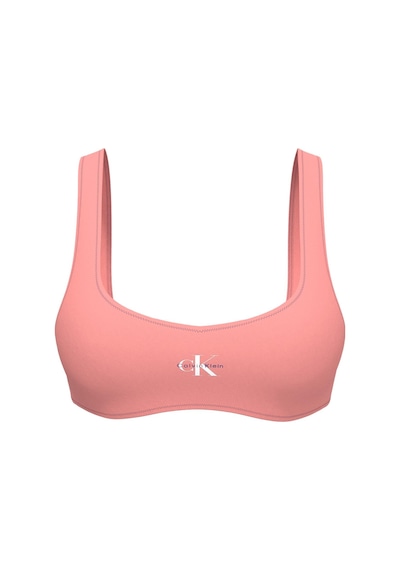 Calvin Klein Kadın Pembe Logo Detaylı Bralet Bikini Üstü-13576 Pembe