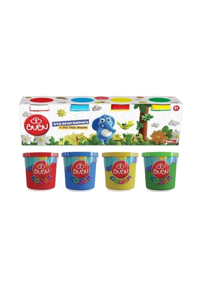 Oyun Hamuru 4 Renk 500 Gr Çocuklar İçin Güvenli Karışık Çok Renkli