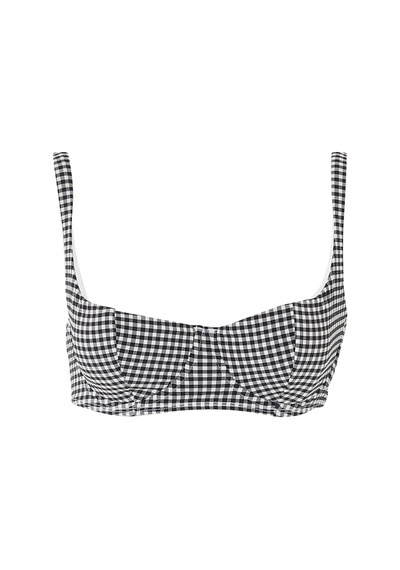Good American Balconette Bikini Üstü Siyah