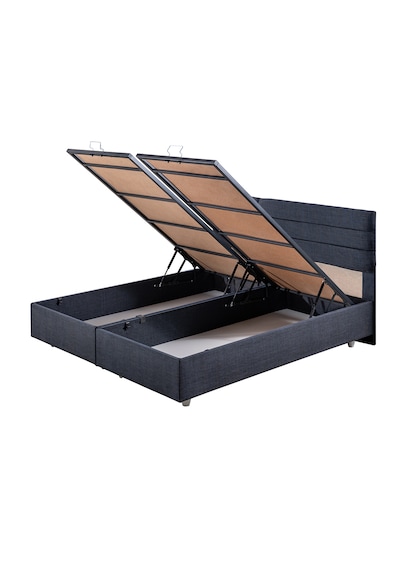 Viyana Çift Kişilik Baza Başlık Letto Yatak Seti - Lacivert 150 x 200