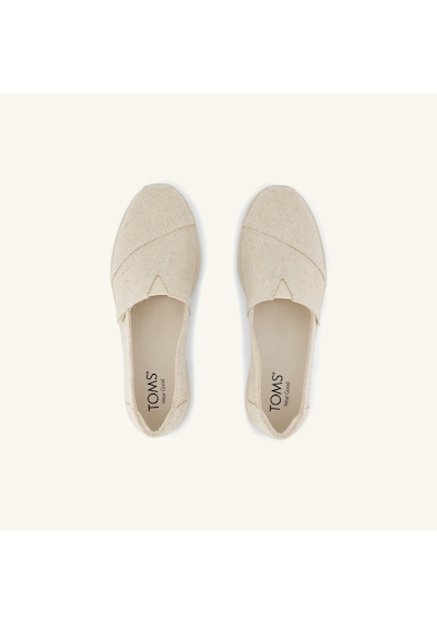 10023035 Champagne Espadril Kadın 10023035 Toms Alpargata Plus Champagne Glimmer Slub Canvas