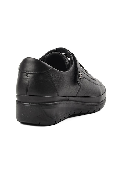 Voyager 7666 Kadın Siyah Deri 36-41 Comfort Ayakkabı Siyah