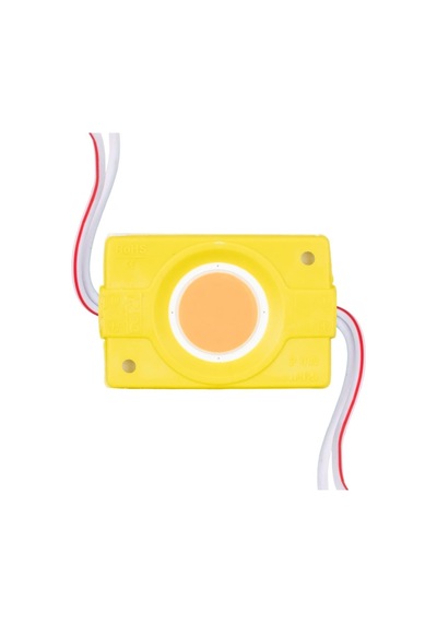 12 Volt 2.4 Watt Sarı Cob Led Modül - 40x22 Mm Diğer