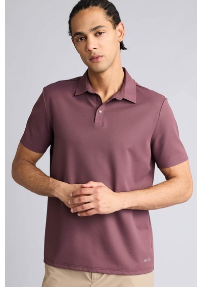 Defacto Standart Fıt Polo Yaka Sporcu Kısa Kollu Polo Tişört E9351ax26spbr475 Bordo-br475